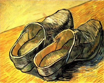 Vincent Van Gogh Painting - A Pair of Leather Clogs Vincent van Gogh